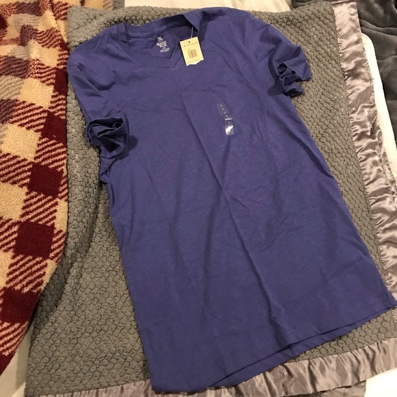 Rustic Blue v neck tee - Picture 1 of 2